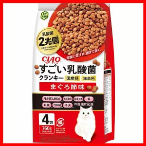 キャットフード ペットフード 猫用品 CIAO すごい乳酸菌クランキー まぐろ節味 P-301 CIAO 猫 乳酸菌 CIAO 毛玉 まぐろ 国産 食べやすい 