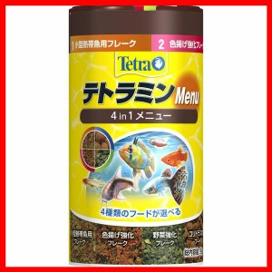 テトラミン メニュー 95g 【B】 熱帯魚 グッピー 餌 えさ フード 主食 フレーク 色揚げ コリドラス