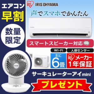 エアコン 〜6畳 取付工事無し AIスピーカー連動 AIスピーカー AI 冷房 暖房 省エネ 空調 本体 新品 エアコン本体 ルームエアコン 2.2kW I