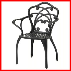リーズ シングルチェアー ブラック GSTY-58CBK ガーデニングチェア ガーデンチェア チェア 椅子 イス スツール 1人掛け ガーデンファニチ
