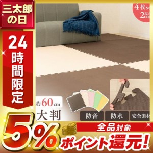 PEジョイントマット(60×60×2) 4枚セット PEJTM-602 全5色 床暖房対応 ジョイントマット 大判 大判サイズ 防音対策 一年中 防水性 サイ