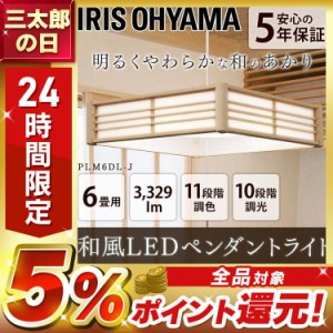  ライト ペンダントライト 和風 LED　ペンダントライト メタルサーキット 6畳 調色 調光 天井照明 照明器具 ライト led 和室 PLM6DL-J ア