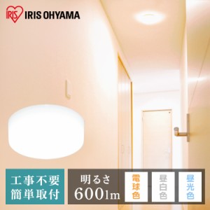 LED ライト 小型シーリングライト アイリスオーヤマ 玄関 洗面所 トイレ 廊下 物置きに 600lm 昼光色 昼白色 電球色 SCL6D-MCHL 安心延長