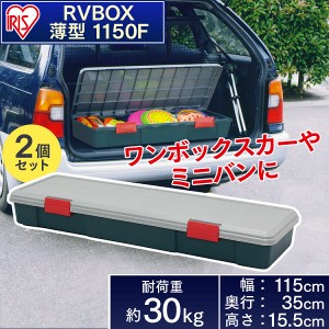2個セット RV BOX 浅型 1150F グレー/ダークグリーン[RVBOX/RVボックス/コンテナボックス/ガーデニング/ガーデンボック