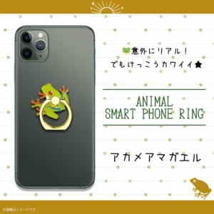 スマホリング かわいい アニマル 動物 アカメアマガエル Z0701/SR【6393】両生類 蛙 カエル 毒ガエル マルチリング iPhone android スマ