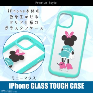 iPhone13 ケース キャラクター クリア 耐衝撃 ミニーマウス PG-DGT21K02MNE【2582】クリアケース Disney ガラスタフケース 米軍軍事規格 