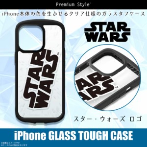 iPhone13 Pro ケース キャラクター クリア 耐衝撃 STAR WARS ロゴ PG-DGT21N31SW【3459】クリアケース スターウォーズ ガラスタフケース 