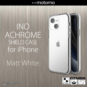 iPhone13 ケース クリア クリアケース マットホワイトフレーム INOASIP13WH【3206】ハードケース motomo INO ACHROME SHIELD ワイヤレス