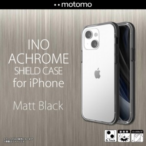 iPhone13 ケース クリア クリアケース マットブラックフレーム INOASIP13BK【3183】ハードケース motomo INO ACHROME SHIELD ワイヤレス