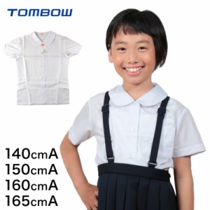 トンボ 小学生 丸襟 ニットブラウス 半袖 スクールブラウス 140cmA〜165cmA ( スクールシャツ TOMBO トンボ学生服 女の子 女子 丸衿 丸エ