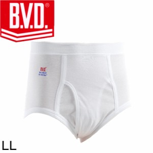BVD メンズ スタンダードブリーフ 綿100% LL (コットン 前開き 下着 肌着 インナー 男性 紳士 パンツ ボトムス 白 ホワイト 大きいサイズ