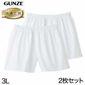 グンゼ 快適工房 紳士 パンツ（前とじ）2枚セット 3L (メンズ GUNZE 綿100％ コットン100 男性 下着 肌着 インナー やわらか 日本製 大き