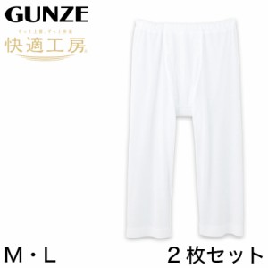 グンゼ 快適工房 紳士 涼風綿 ステテコ 2枚セット M・L (メンズ GUNZE 綿100％ ズボン下 コットン 男性 下着 肌着 パンツ インナー 日本