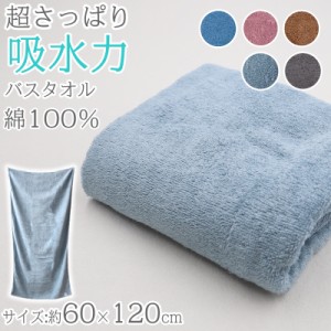 バスタオル 綿100％ コットン 吸水力 さっぱり 軽い やわらかい ふんわり 無地 シンプル おすすめ 肌触り抜群 約60x120cm (バスルーム ト