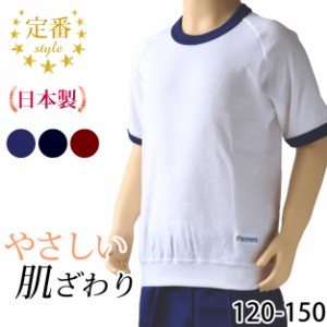 体操服 半袖 丸首 スクール 体操着 tシャツ 白 無地 コットン 綿 ポリエステル 小学生 体育 120〜150cm (男女兼用 男の子 女の子 キッズ 