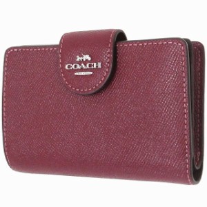 コーチ 財布 COACH アウトレット レザー ミディアム コーナー ジップ ウォレット 二つ折り財布 6390 SVWN