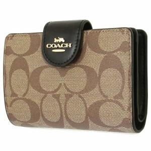 コーチ 財布 COACH アウトレット シグネチャー キャンバス ミディアム コーナー ジップ ウォレット 二つ折り財布  C0082 IMCBI n210215