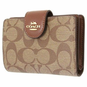 コーチ 財布 COACH アウトレット シグネチャー キャンバス ミディアム コーナー ジップ ウォレット 二つ折り財布  C0082 IME74 n210215