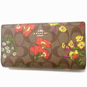 コーチ 財布 COACH アウトレット シグネチャー フローラルプリント スリム ウォレット CR929 IME7V