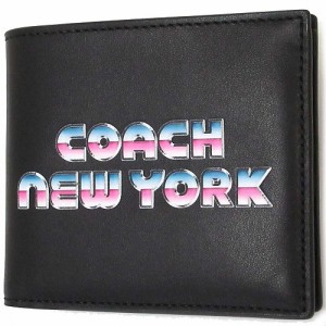 コーチ 財布 COACH アウトレット メンズ レディース 80's ニューヨーク イブニング グラフィック ダブル ビルフォールド 二つ折り財布 C3