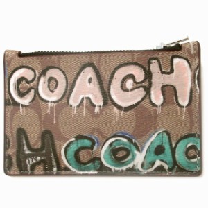 コーチ 財布 COACH アウトレット シグネチャー ジッパー付き フラグメントケース カードケース CM158 SVOT8