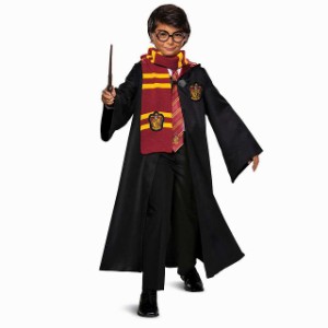 ハロウィン コスプレ 仮装 ハリー・ポッター Harry Potter ローブ スカーフ 杖 ネクタイ 眼鏡 子供用 キッズ 5点セット 117649