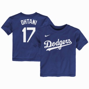 大谷翔平 ナイキ Tシャツ ロサンゼルス ドジャース ジュニア(子供用2〜4歳児) ロイヤルブルー MLB ネーム ナンバー入り 201069523