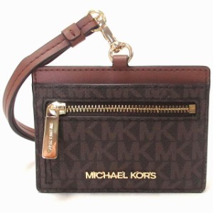 MICHAEL KORS マイケルコース アウトレット IDケース　ランヤード　ネックストラップ　ロゴ　シグネチャー　35H3GTVD3B