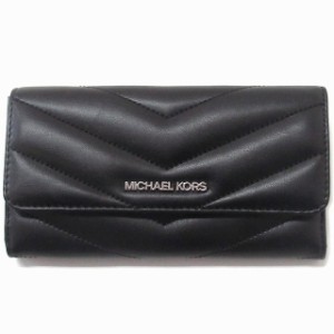 MICHAEL KORS マイケルコース アウトレット 財布　Jet Set Travel LG Trifold キルティングウォレット 35R4STVF9V BLCK