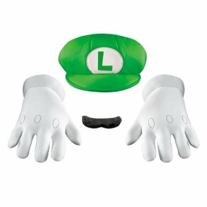 スーパーマリオ ハロウィン コスプレ Mario Adult Accessory Kit ルイージ 大人用 帽子 口ひげ 手袋 3点セット 73791