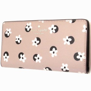 Kate spade ケイトスペード アウトレット ジェナ フローラルドットプリント ラージスリム バイフォールド ウォレット K8194960