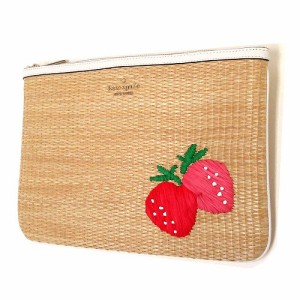 Kate spade　ケイトスペード アウトレット  ピクニック イン ザ パーク ストロベリー ストロー ラージ ジップ ポーチ  WLR00516 290　202