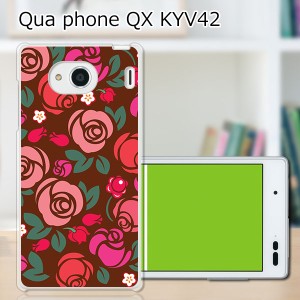 au Qua Phone QX KYV42 ハードケース/カバー 【薔薇 PCクリアハードカバー】 スマートフォンカバー・ジャケット