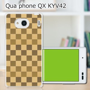 au Qua Phone QX KYV42 ハードケース/カバー 【ブラウンチェック  PCクリアハードカバー】 スマートフォンカバー・ジャケット