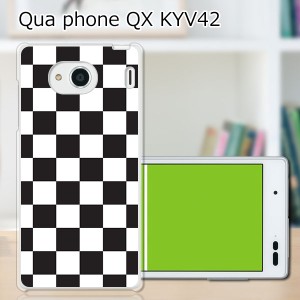 au Qua Phone QX KYV42 ハードケース/カバー 【チェッカーフラッグ PCクリアハードカバー】 スマホケース スマホカバー スマートフォンケ