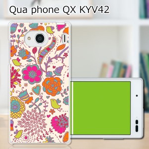 au Qua Phone QX KYV42 ハードケース/カバー 【花×小鳥 PCクリアハードカバー】 スマホケース スマホカバー スマートフォンケース