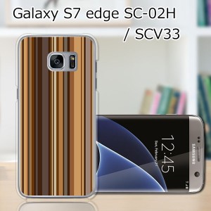 GALAXY S7 edge SC-02H ハードケース/カバー 【チョコレートストライプ PCクリアハードカバー】 GALAXY S7 edge SC-02H スマートフォンカ