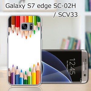 GALAXY S7 edge SC-02H ハードケース/カバー 【ペンシルストライプ PCクリアハードカバー】 SCV33 共用 スマートフォンカバー・ジャケッ