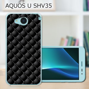 AQUOS U SHV35 ハードケース/カバー 【ソファーチェック PCクリアハードカバー】  スマートフォンカバー・ジャケット