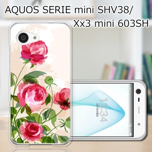 AQUOS SERIE mini SHV38/Xx3 mini 603SH ハードケース/カバー 【薔薇絵画 PCクリアハードカバー】 スマートフォンカバー・ジャケット