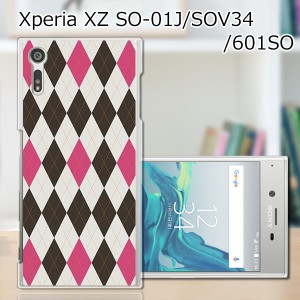 Xperia XZ SOV34 SO-01J 601SO ハードケース/カバー 【アーガイル PCクリアハードカバー】 sov34 スマートフォンカバー