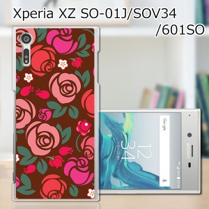 Xperia XZ SOV34 SO-01J 601SO ハードケース/カバー 【薔薇 PCクリアハードカバー】 sov34 スマートフォンカバー