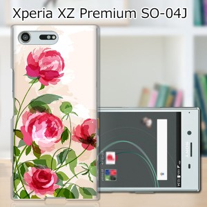 Xperia XZ Premium SO-04J ハードケース/カバー 【薔薇絵画 PCクリアハードカバー】 スマートフォンカバー・ジャケット