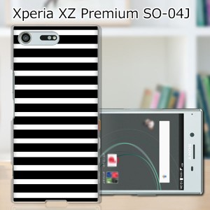 Xperia XZ Premium SO-04J ハードケース/カバー 【ブラックボーダー PCクリアハードカバー】 スマートフォンカバー・ジャケット