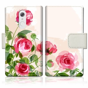 docomo LG style L-03K 手帳型 ケース カバー 手帳ケース 手帳カバー【薔薇絵画デザイン】