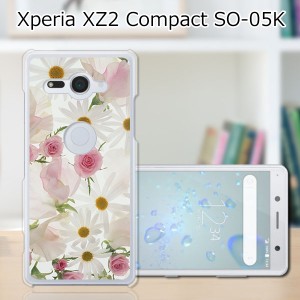 docomo Xperia XZ2 Compact SO-05K ハードケース/カバー 【フラワーアレンジメント2 PCクリアハードカバー】 