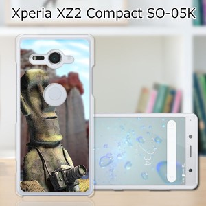 docomo Xperia XZ2 Compact SO-05K ハードケース/カバー 【モアイ、写真に目覚める PCクリアハードカバー】 