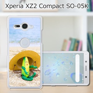 docomo Xperia XZ2 Compact SO-05K ハードケース/カバー 【座るコーンくん PCクリアハードカバー】