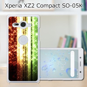docomo Xperia XZ2 Compact SO-05K ハードケース/カバー 【オーロラストライプ PCクリアハードカバー】