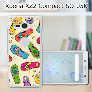 docomo Xperia XZ2 Compact SO-05K ハードケース/カバー 【海辺のサンダル PCクリアハードカバー】